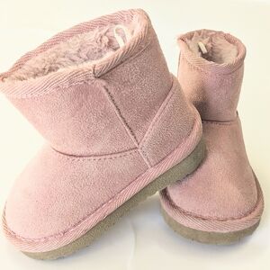 Infant Girls Faux-Suede Faux-Fur Lined Boots